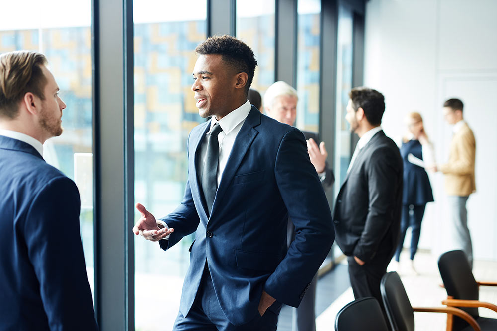 Consultants reviewing a client's position